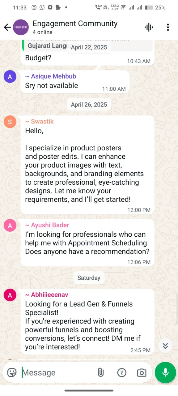 Freelance payment proof